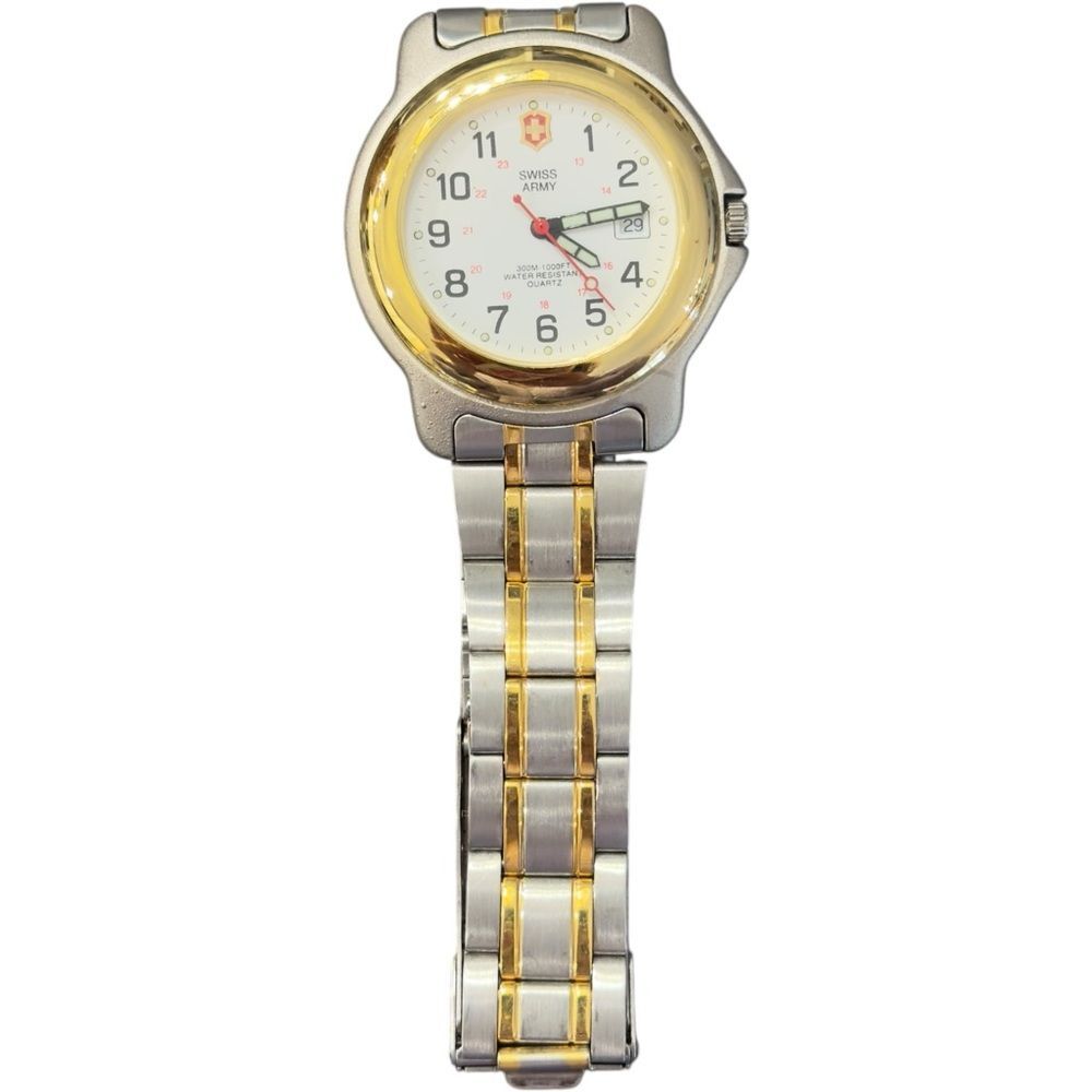 Swiss Army Victorinox Men’s Two Tone Stainless Steel Back Water Resistant Watch.